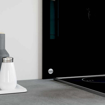 Musta keittiön roiskesuoja Ikovics 80x50cm (karkaistu lasi)