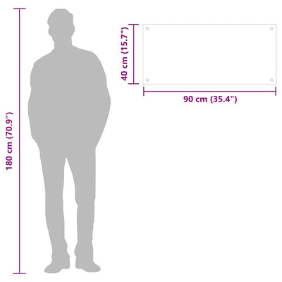 Musta keittiön roiskesuoja Ikovics 90x40cm (karkaistu lasi)