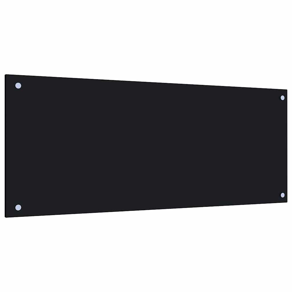 Musta keittiön roiskesuoja Ikovics 100x40cm (karkaistu lasi)