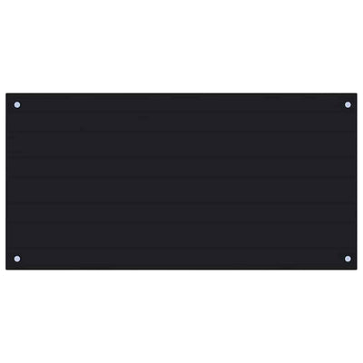 Musta keittiön roiskesuoja Ikovics 100x50cm (karkaistu lasi)