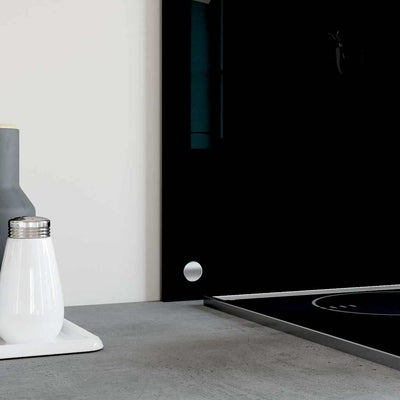 Musta keittiön roiskesuoja Ikovics 100x50cm (karkaistu lasi)