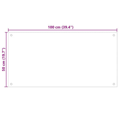Musta keittiön roiskesuoja Ikovics 100x50cm (karkaistu lasi)
