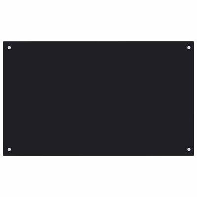 Musta keittiön roiskesuoja Ikovics 100x60cm (karkaistu lasi)