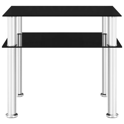 Musta sivupöytä Cenda 45x50x45cm (karkaistu lasi)