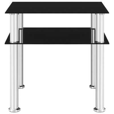 Musta sivupöytä Cenda 45x50x45cm (karkaistu lasi)