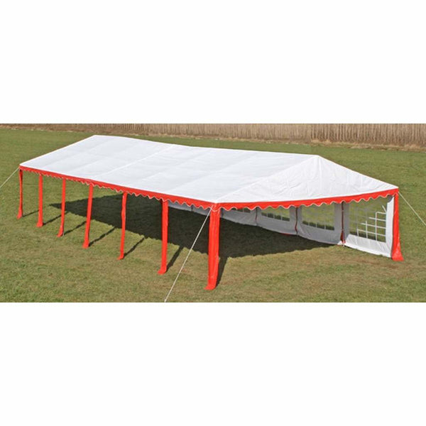 Juhlateltan Ylä- ja Sivupaneelit 12 x 6 m Punainen & Valkoinen