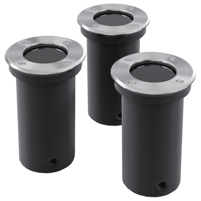 Puutarhan Maahan Upotettavat Spottivalot 3 kpl Pyöreä