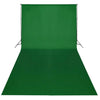 Taustakangas puuvilla vihreä 600x300 cm chromakey