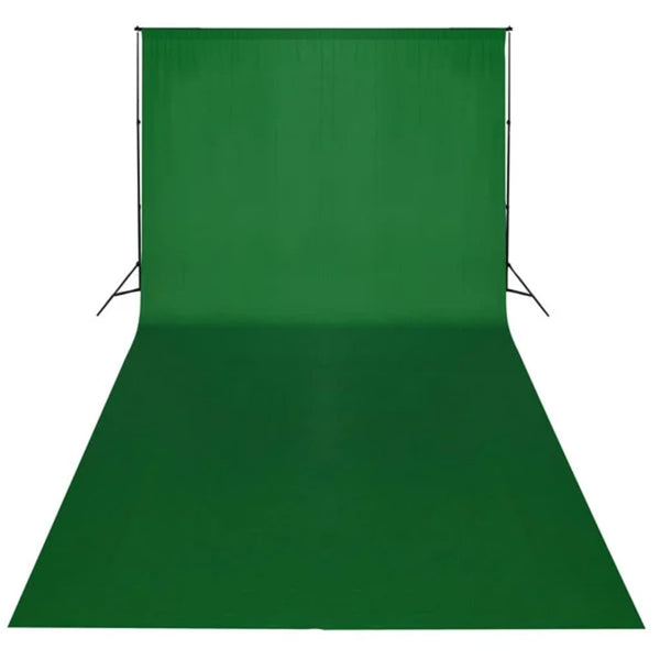 Taustakangas puuvilla vihreä 600x300 cm chromakey