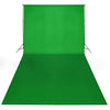 Taustakangas puuvilla vihreä 600x300 cm chromakey
