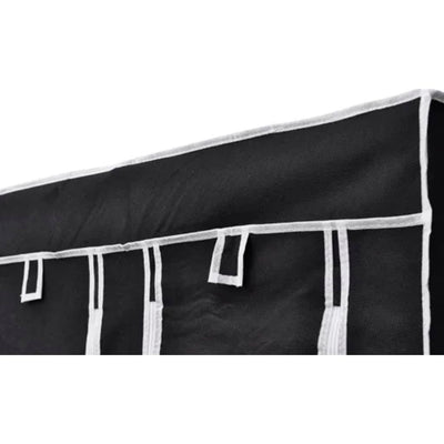 Kokoontaitettava vaatekaappi 110 x 45 x 175 cm musta