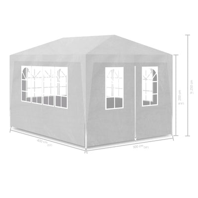 Juhlateltta 3x4 m valkoinen