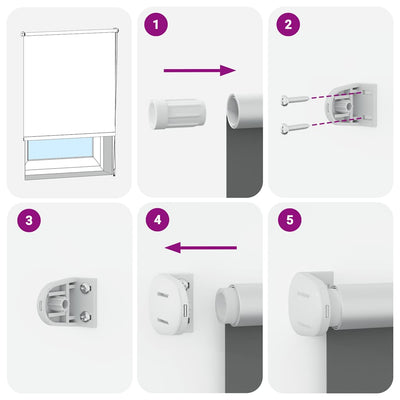 Kahvinruskea pimentävä rullaverho Alfredsson 100x230cm