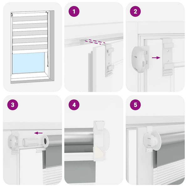 Harmaa zebra rullakaihdin Seusen 70x120cm