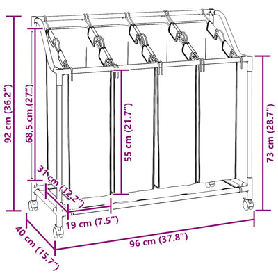 Pyykkienlajittelija Diniciu (4 pussia)