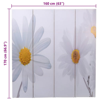 Taitettava tilanjakaja 160x170 cm kukka
