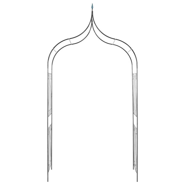 Tummanvihreä puutarhakaari keihässuunnittelu köynnöskasveille Ateluta