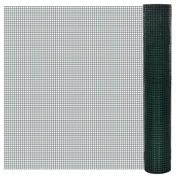 Kanaverkko galvanoitu PVC pinnoitteella 10x1 m vihreä