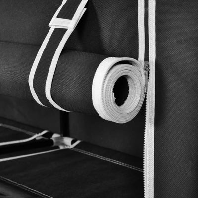 Musta kankainen kenkäkaappi ovella Dobros 115x28x110cm