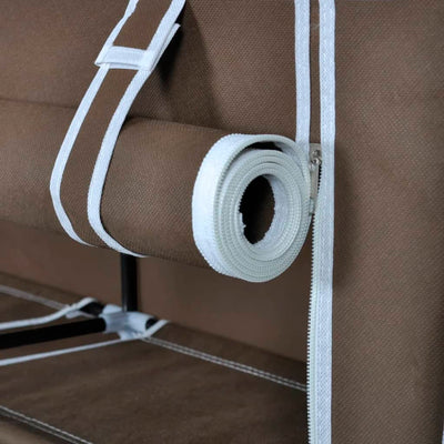 Ruskea kankainen kenkäkaappi ovella Dobros 115x28x110cm