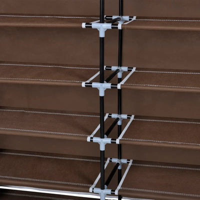 Ruskea kankainen kenkäkaappi ovella Dobros 115x28x110cm