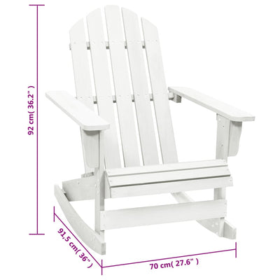 Valkoinen puutarhakeinutuoli Ramco (puu)