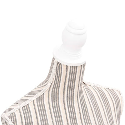 Mallinukketorso nainen raidallinen pellava