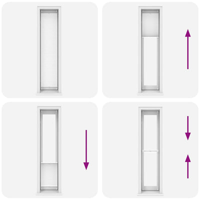 Valkoinen plisse kaihdin Mahamad 40x200cm (laskosverhot)