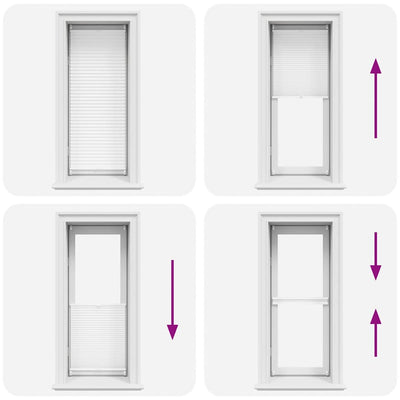 Valkoinen plisse kaihdin Mahamad 60x125cm (laskosverhot)