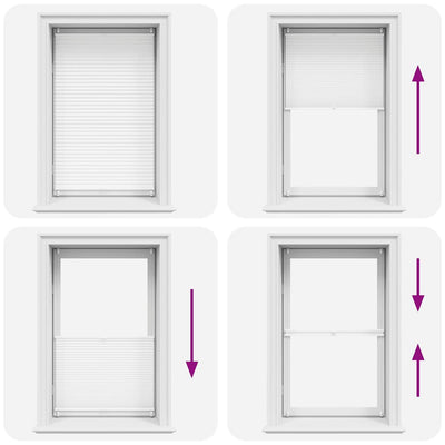 Valkoinen plisse kaihdin Mahamad 80x125cm (laskosverhot)