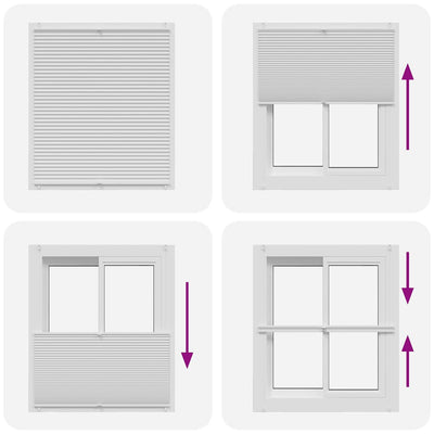 Valkoinen plisse kaihdin Mahamad 100x150cm (laskosverhot)