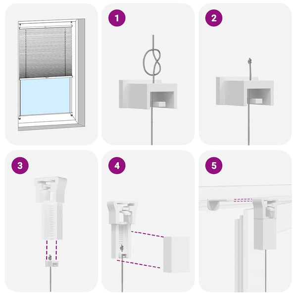 Plisse Kaihdin 40x200cm Kermanvärinen
