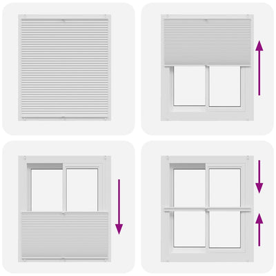 Valkoinen plisse kaihdin Mahamad 110x125cm (laskosverhot)