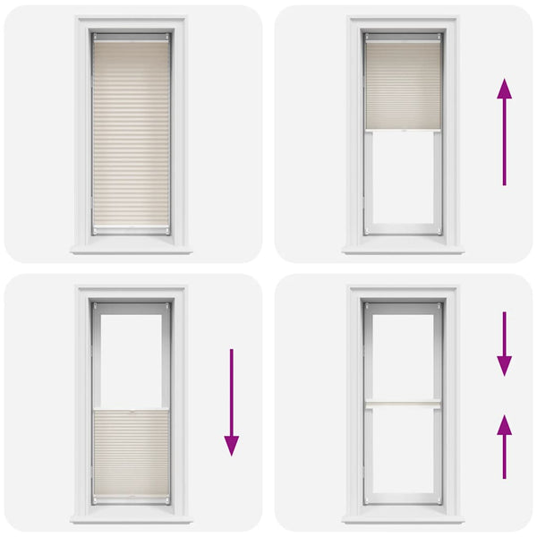 Plisse-verho 40x100cm kerma