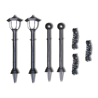 Ketjuaita kahdella aurinkovoima led-valo tolpalla Burhanedin