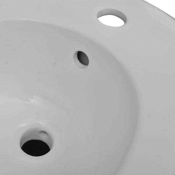 Seinään Asennettava WC ja Bidee Sarja Valkoinen Keraaminen