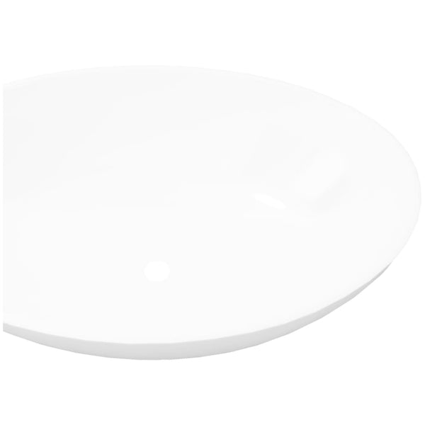 Valkoinen ylellinen keraaminen pesuallas soikea Firichia 40x33cm