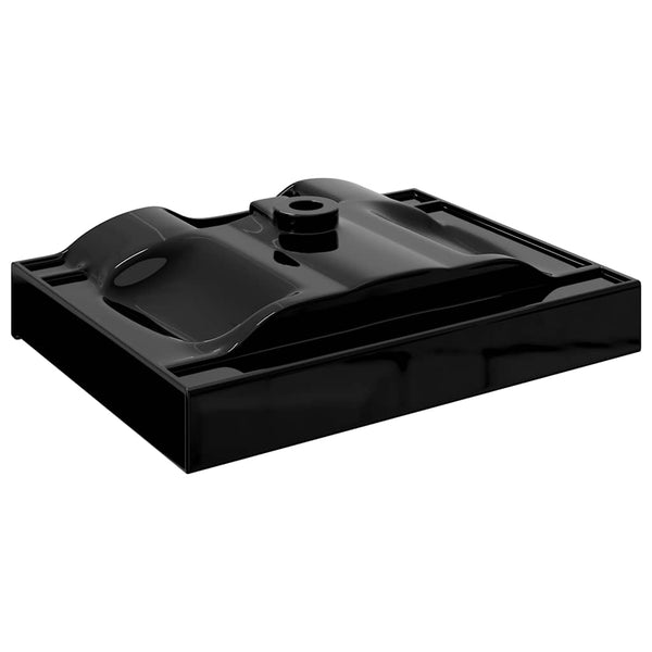 Musta ylellinen keraaminen pesuallas suorakaide Stanco 60x46cm (hanareiällä)