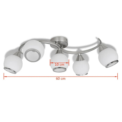 Kattovalaisin Lasivarjostimella Aaltoileva Runko 5:lle E14 Polttimolle