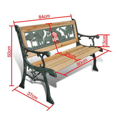 Lasten puutarhapenkki 84 cm puu