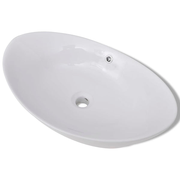 Ylellinen keraaminen pesuallas soikea Luria 59x38,5cm (ylivuotoaukolla)