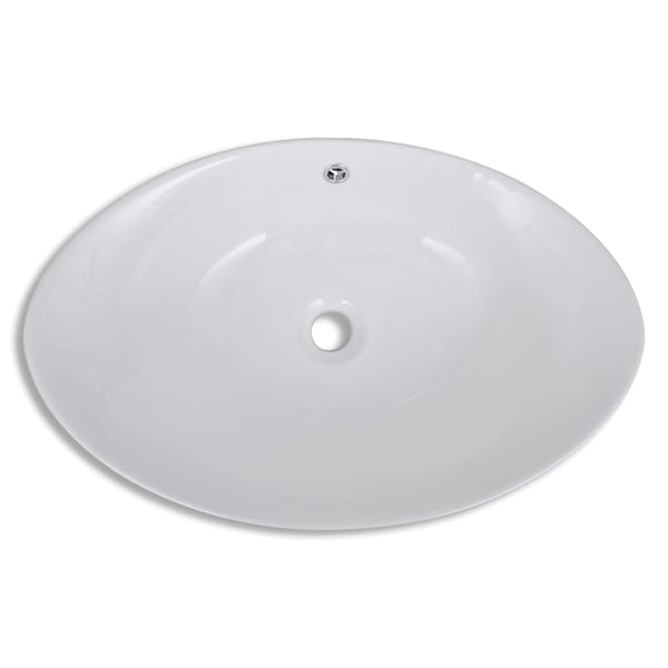Ylellinen keraaminen pesuallas soikea Luria 59x38,5cm (ylivuotoaukolla)