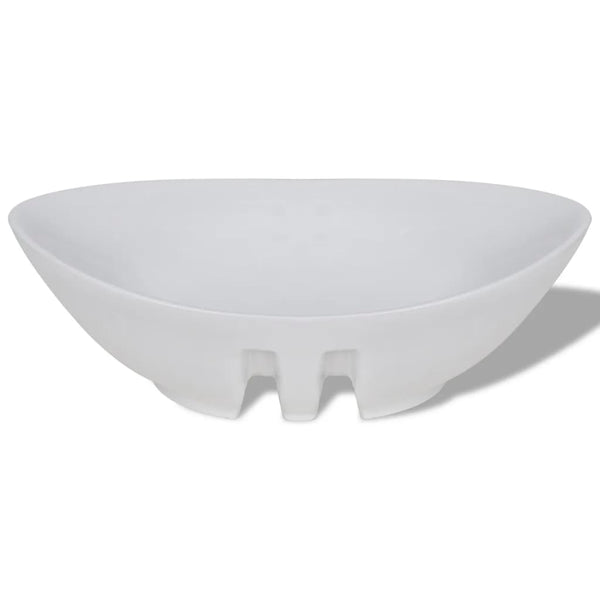 Ylellinen keraaminen pesuallas soikea Luria 59x38,5cm (ylivuotoaukolla)