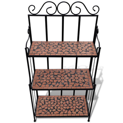 Kasvihylly mosaiikkikuvio terrakotta