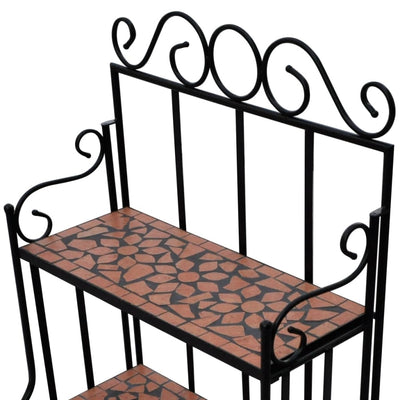 Kasvihylly mosaiikkikuvio terrakotta