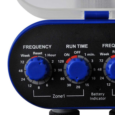 Automaattinen puutarhan kasteluajastin Nuzhet (kahdella ulostulolla)