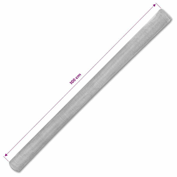 Verkkosuoja alumiini 100x500 cm hopea