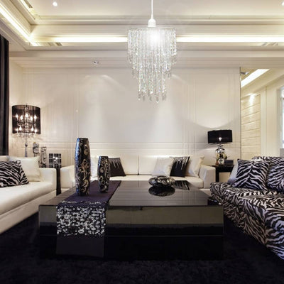 Kristallinen riippuva kattokruunu Damarcus 22,5x30,5cm