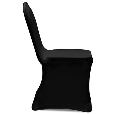 Tuolinpäälliset Stretch Musta 6 kpl