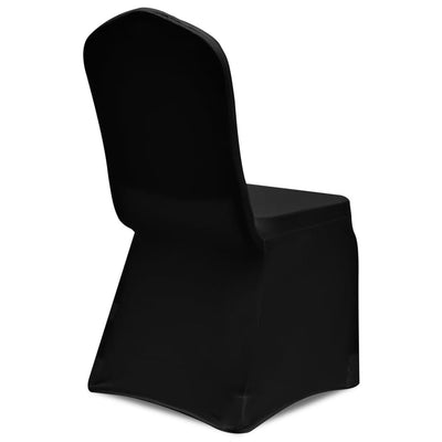 Tuolinpäälliset Stretch Musta 6 kpl